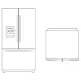 CAD Library: Kühlschrank hoch