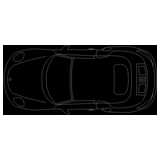 CAD Library: Porsche 911 Turbo Cabriolet - Aufsicht