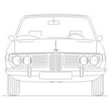 CAD Library: BMW E3 2500 Front