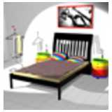 CAD Library: 3D-Schlafzimmer komplett