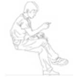 CAD Library: Mann sitzt und liest