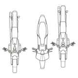 CAD Library: Motorräder von oben