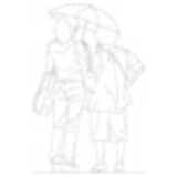 CAD Library: 2 Menschen mit Schirm