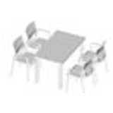CAD Library: Tisch mit vier Stühlen 3D
